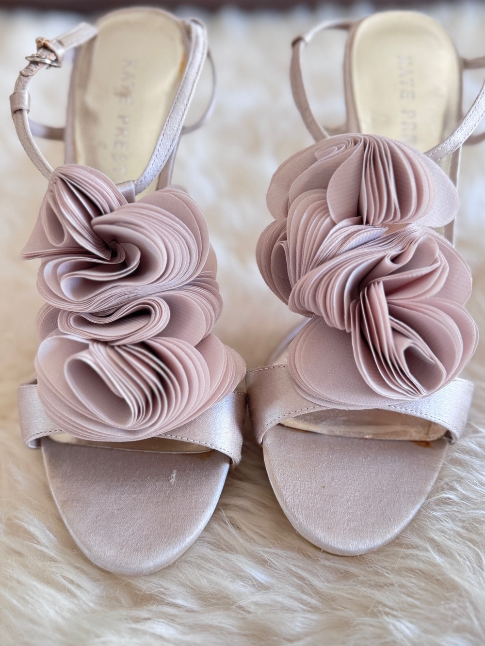 🪷 Blush Satin Platform Heels
